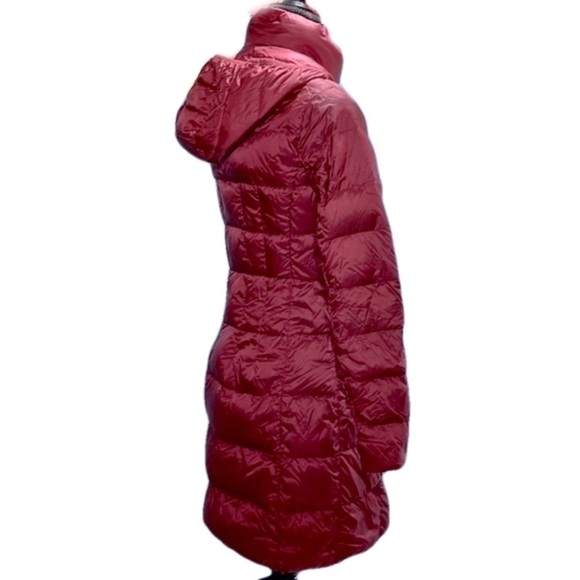 Michael Kors Packable Quilted Down Puffer Jacket Red XS Hooded Lightweight Coat - Picture 15 of 17